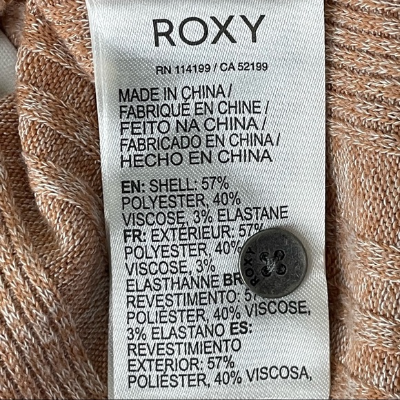 ROXY NWT HIGH TIDE CAMI CROPPED TANK TOP NATURAL PINK SMALL - Picture 10 of 11